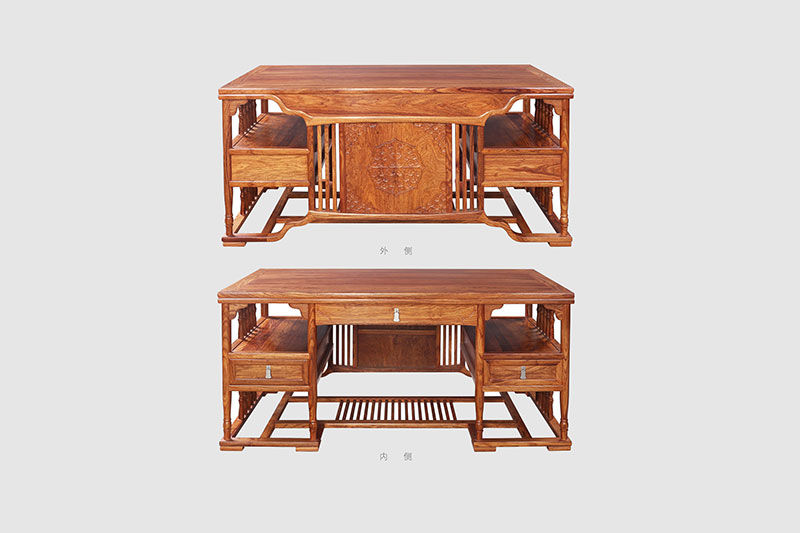 普洱中式家居装饰书房桌椅组合家具效果图